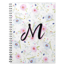 Caderno Espiral Floral Encadernado Estético