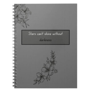 Caderno Espiral Floral Estético