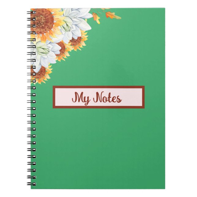 Caderno Espiral Floral Fall Inspire Escola (Frente)