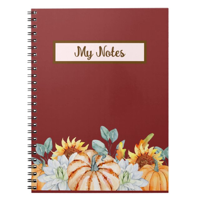 Caderno Espiral Floral Fall Inspire School (Frente)