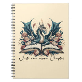 Caderno Espiral Floral Fantasy Book Dragon Só mais um capítulo