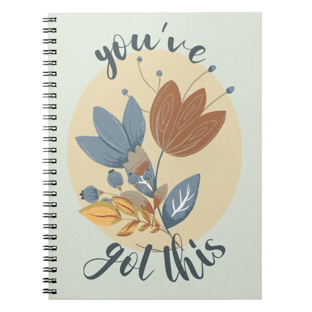 Caderno Espiral Floral Folk Art (Frente)