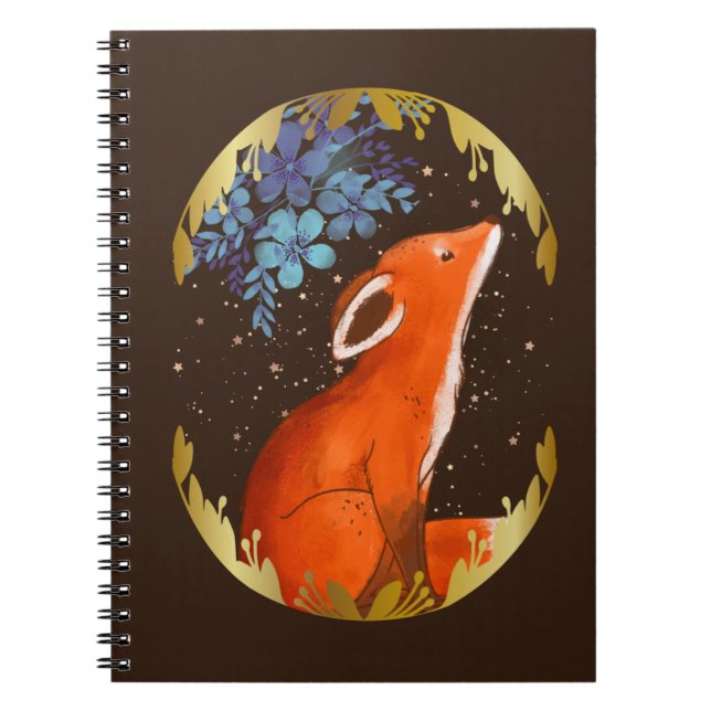 Caderno Espiral Floral Fox (Frente)