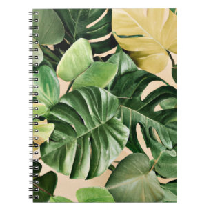 Caderno Espiral Floral/Havaí/Folha tropical