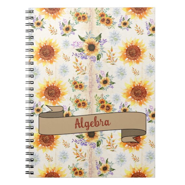 Caderno Espiral Floral Inspire School (Frente)