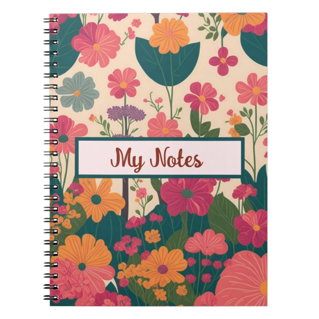 Caderno Espiral Floral Inspire School (Frente)