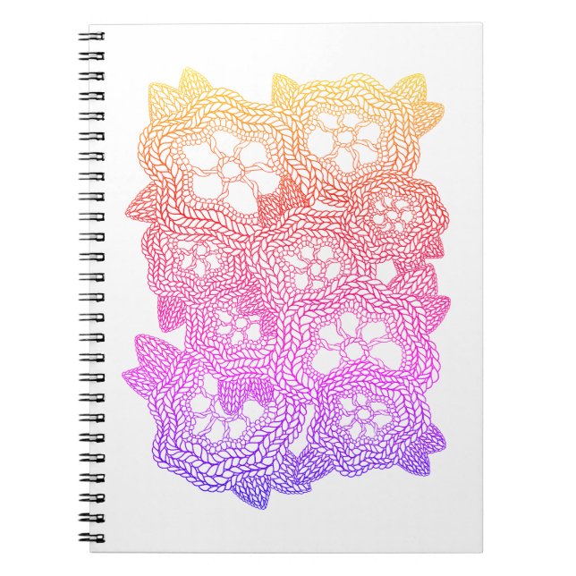 Caderno Espiral FLORAL KNIT 6.5x8.75 (Frente)