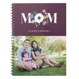 Caderno Espiral Floral Mãe Diário - Pluma