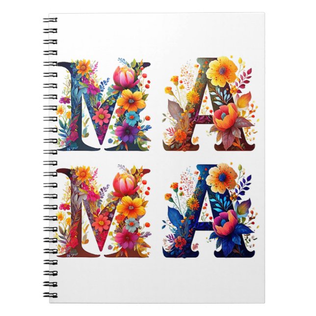 Caderno Espiral Floral MAMA (Frente)