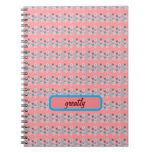Caderno Espiral Floral Moderno Rústico