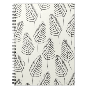 Caderno Espiral Floral Natural: Abstrato White Vintage