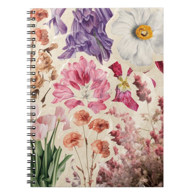 Caderno Espiral Floral Notebook (Frente)