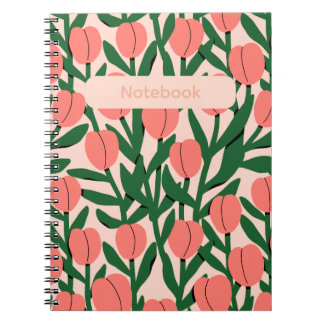 Caderno Espiral Floral Notebook – Elegant Flower-Themed 