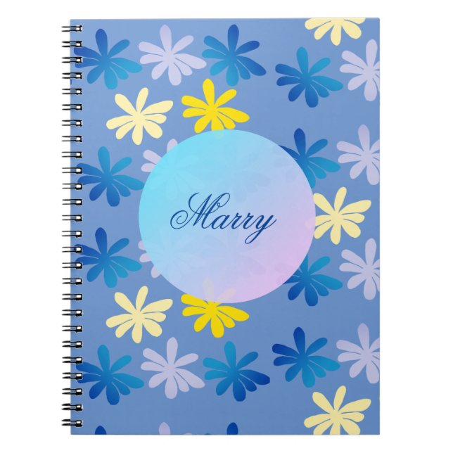 Caderno Espiral Floral Personalizado (Frente)