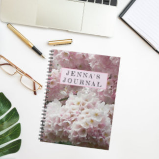 Caderno Espiral Floral Personalizado de Cereja Japonês