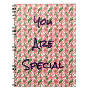Caderno Espiral Floral personalizado e customizado em aquarela