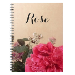 Caderno Espiral Floral Personalizado Elegante