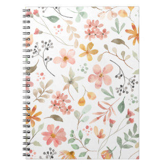 Caderno Espiral Floral Print Notebook