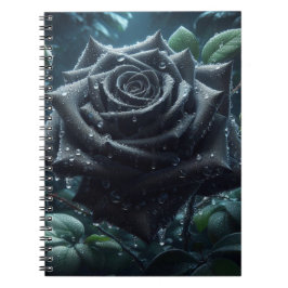 Caderno Espiral Floral Rosa preto