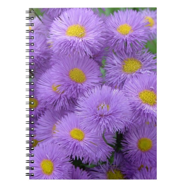 Caderno Espiral Floral Roxo (Frente)