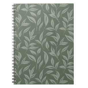 Caderno Espiral Floral Sage Green