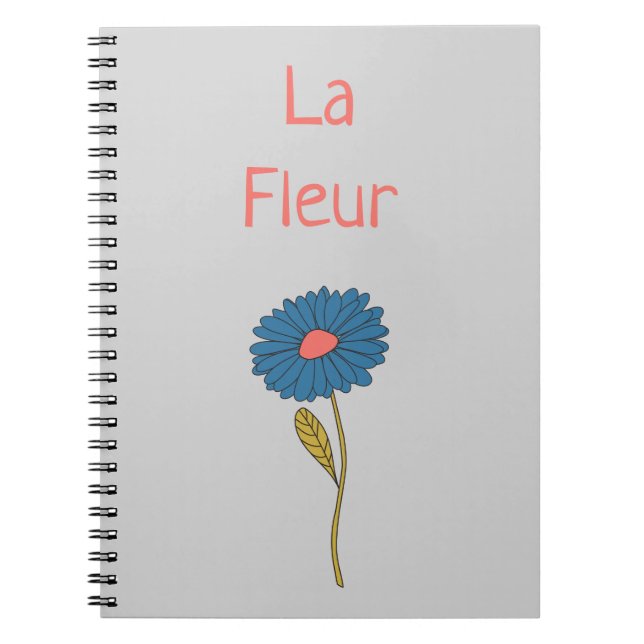 Caderno Espiral Floral Simples La Fleur Fllower (Frente)