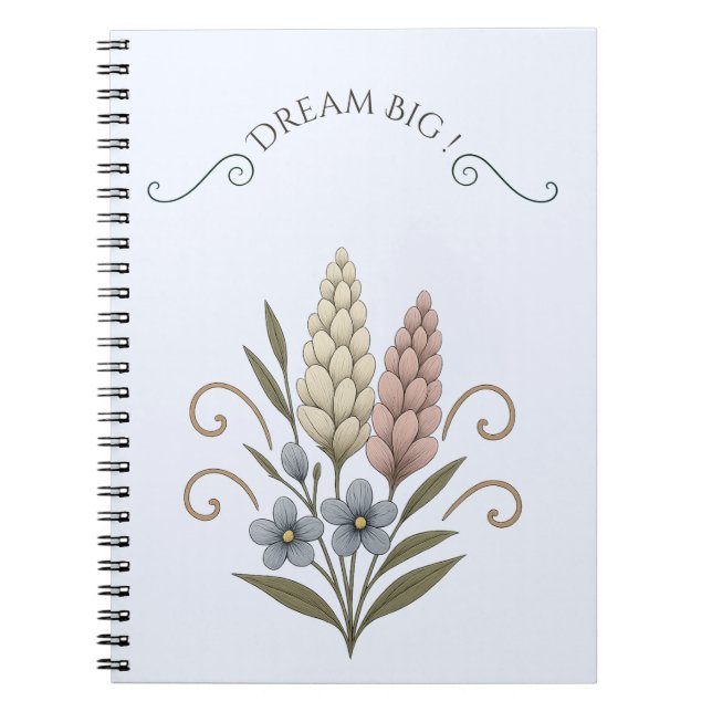Caderno Espiral Floral Spiral Photo Notebook | Elegant Journal  (Frente)