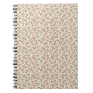 Caderno Espiral Floral Utilitário Nostálgico Rosa Poeirento e Sage