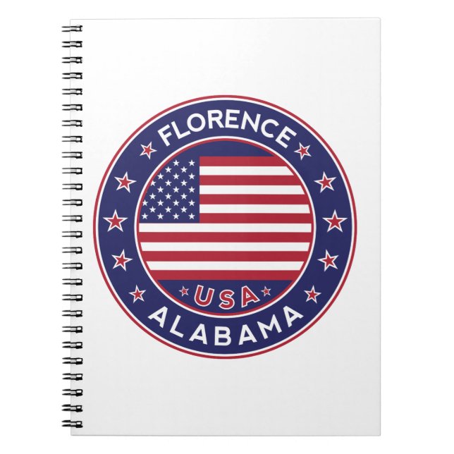 Caderno Espiral Florence, Alabama, EUA (Frente)