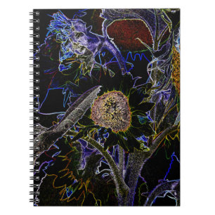 CADERNO ESPIRAL FLORES