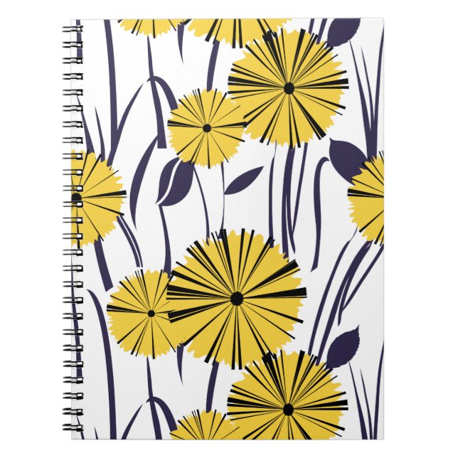 Caderno Espiral Flores amarelas (Frente)