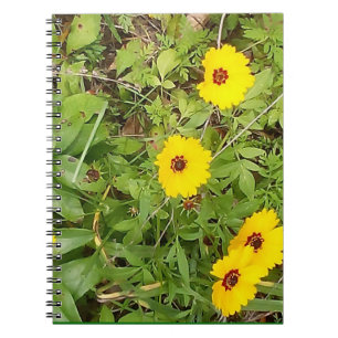 Caderno Espiral Flores amarelas