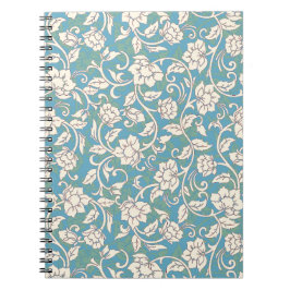 Caderno Espiral Flores amarelas e azuis