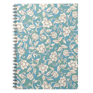 Caderno Espiral Flores amarelas e azuis