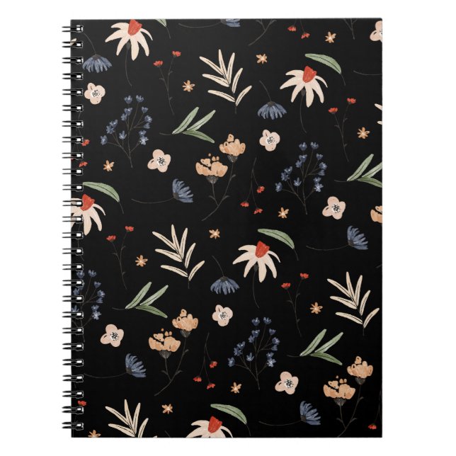 Caderno Espiral Flores aquáticas simples 1 (Frente)