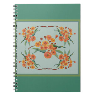 Caderno Espiral Flores australianas da árvore de goma