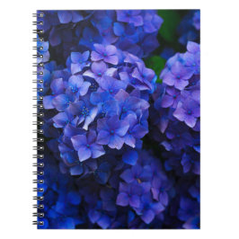 Caderno Espiral flores azuis
