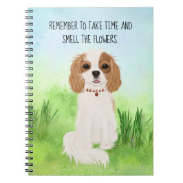 Caderno Espiral Flores Blenheim Cavalier King Charles Spaniel
