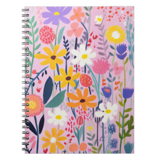 Caderno Espiral Flores Bonitas