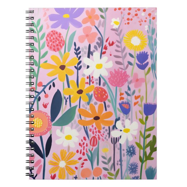 Caderno Espiral Flores Bonitas (Frente)