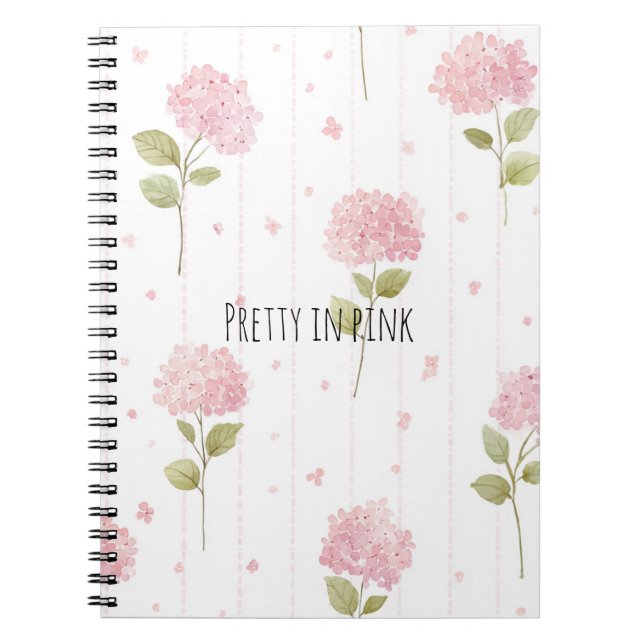 Caderno Espiral Flores Bonitas de Cor-de-Rosa   (Frente)