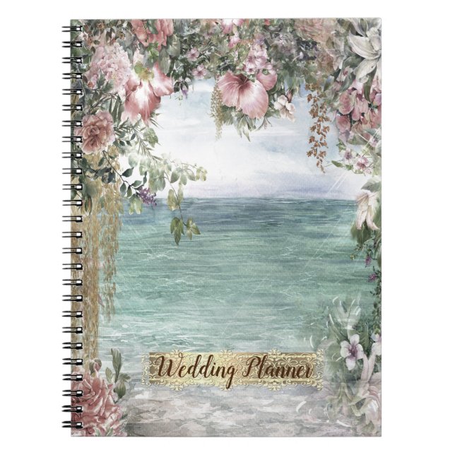 Caderno Espiral Flores Chic - Lace Oceânico (Frente)