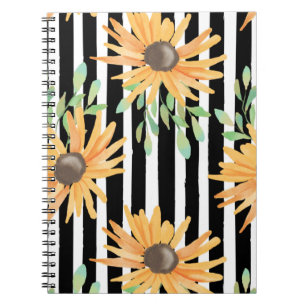 Caderno Espiral Flores Coloridas Natureza Elegante Girly