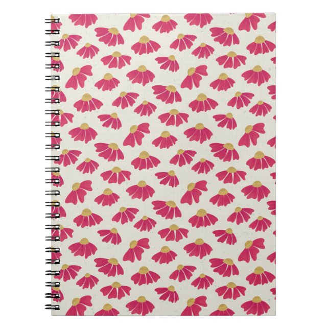 Caderno Espiral Flores Cósmicas Flutuantes (Frente)