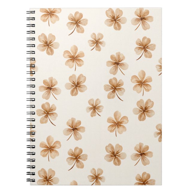 Caderno Espiral Flores Creme (Frente)