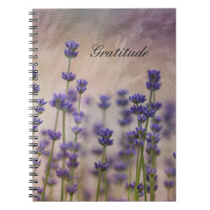 Caderno Espiral Flores da lavanda da gratitude