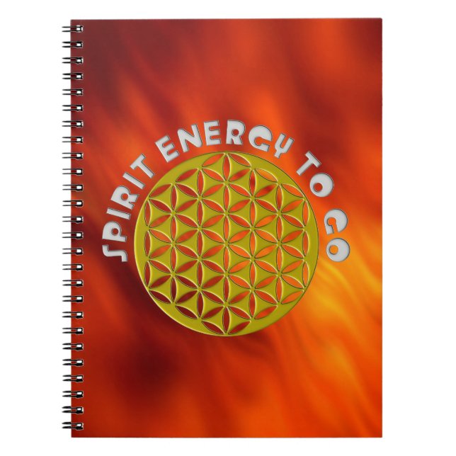 Caderno Espiral FLORES DA VIDA SPIRIT ENERGY TO GO - Fire (Frente)