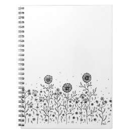 Caderno Espiral Flores Dançantes em um Prado de Verão