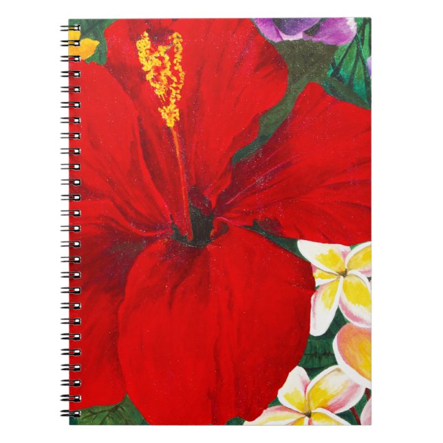 Caderno Espiral "Flores de Aloha " (Frente)