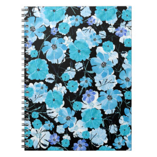 Caderno Espiral Flores De Aquarela: Uma Tapeçaria Delicada
